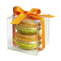 Transparent Crystal Food Safe Clear Plastic Macaron Gift Favor Box