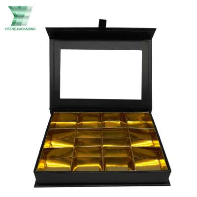 Wholesale Custom Printed Luxury Book Shaped Folding Chocolate Packing Box Bulk Rigid Paper Magnetic Boxes For Truffle Food